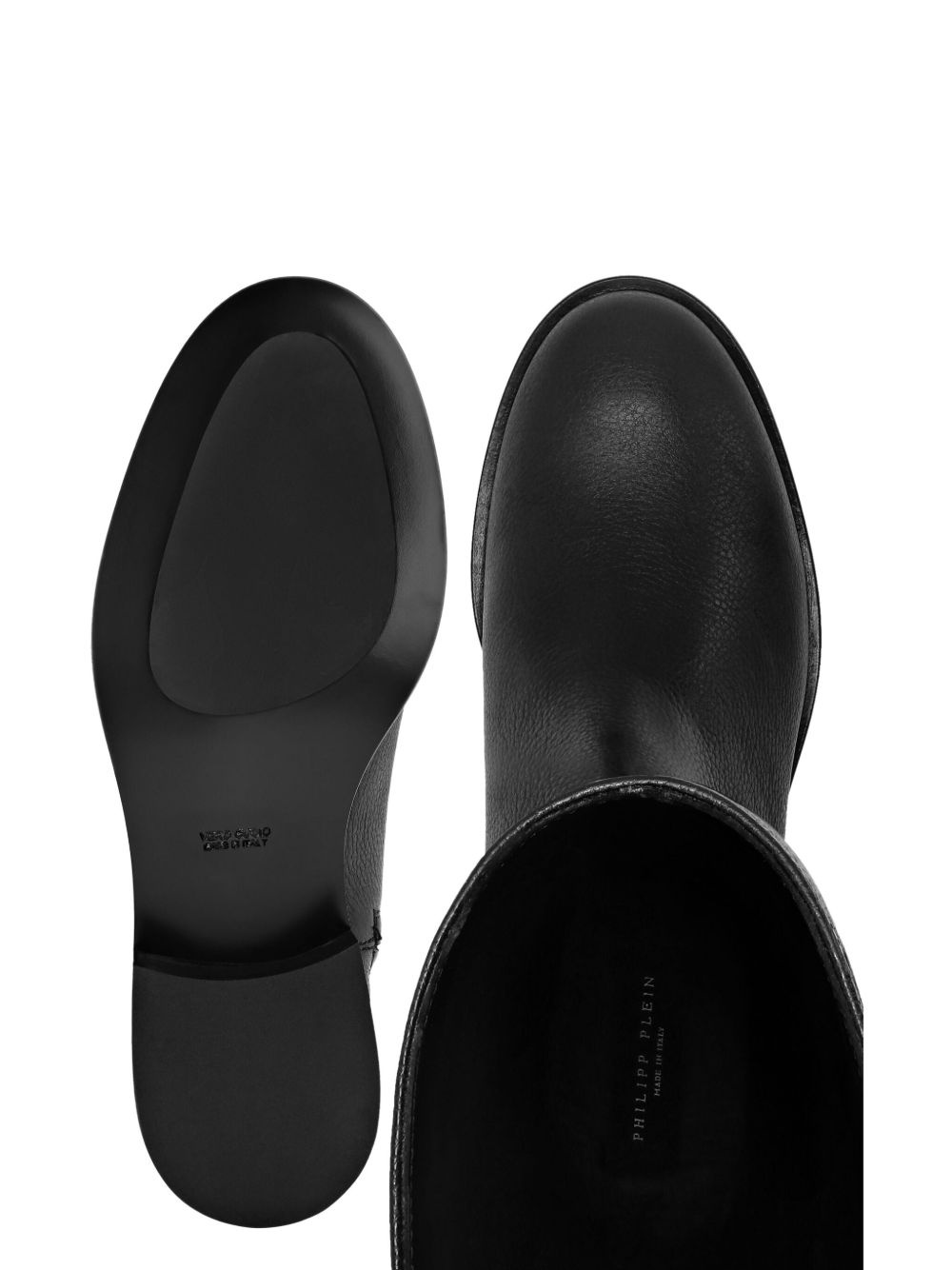 monogram-debossed boots - 4