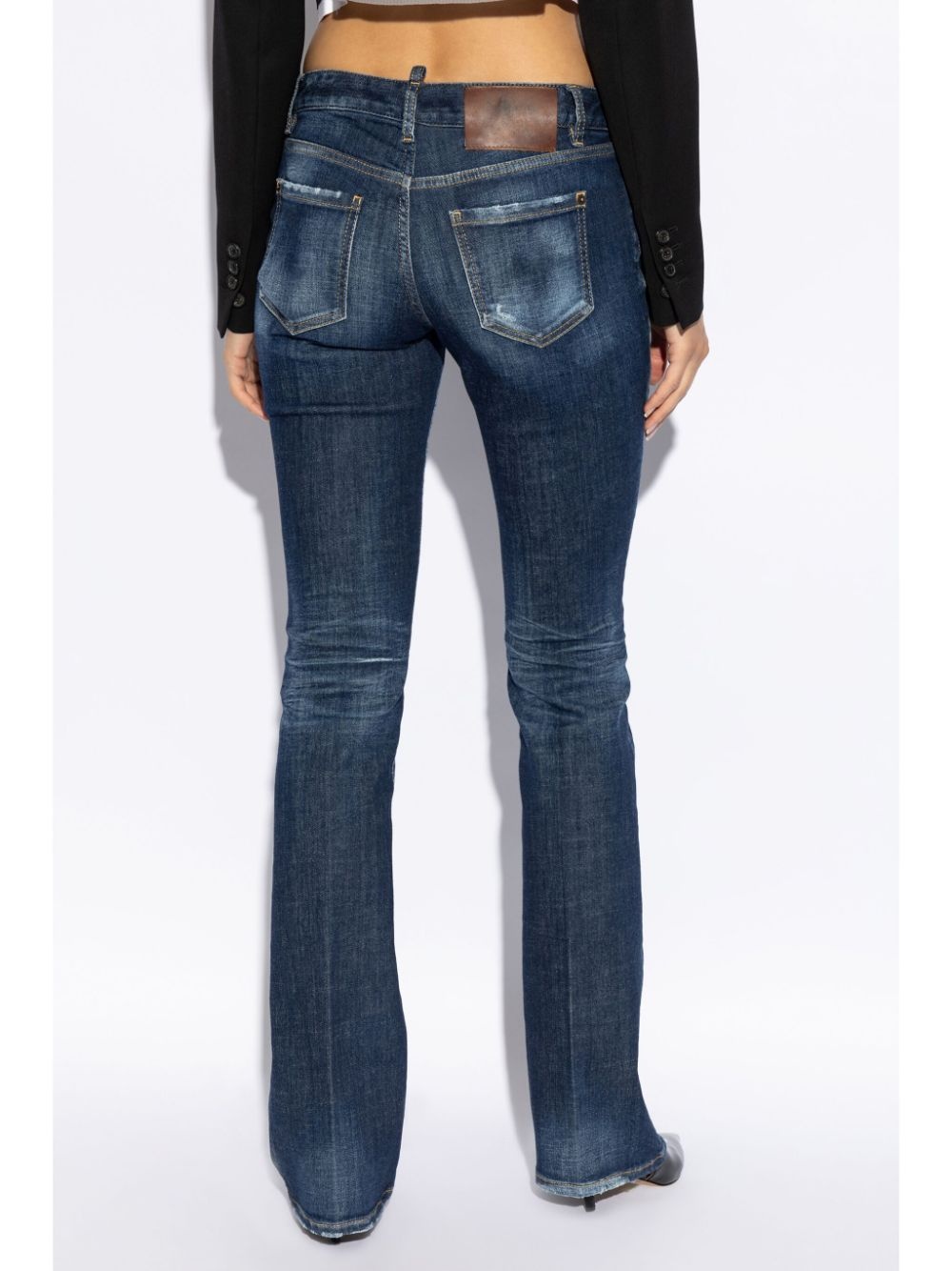 mid-waist flared jeans - 4