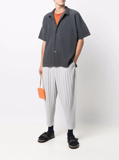 ISSEY MIYAKE pleated short-sleeved shirt outlook