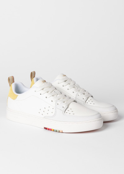 Paul Smith Women's White Contrast-Panel 'Cosmo' Trainers outlook