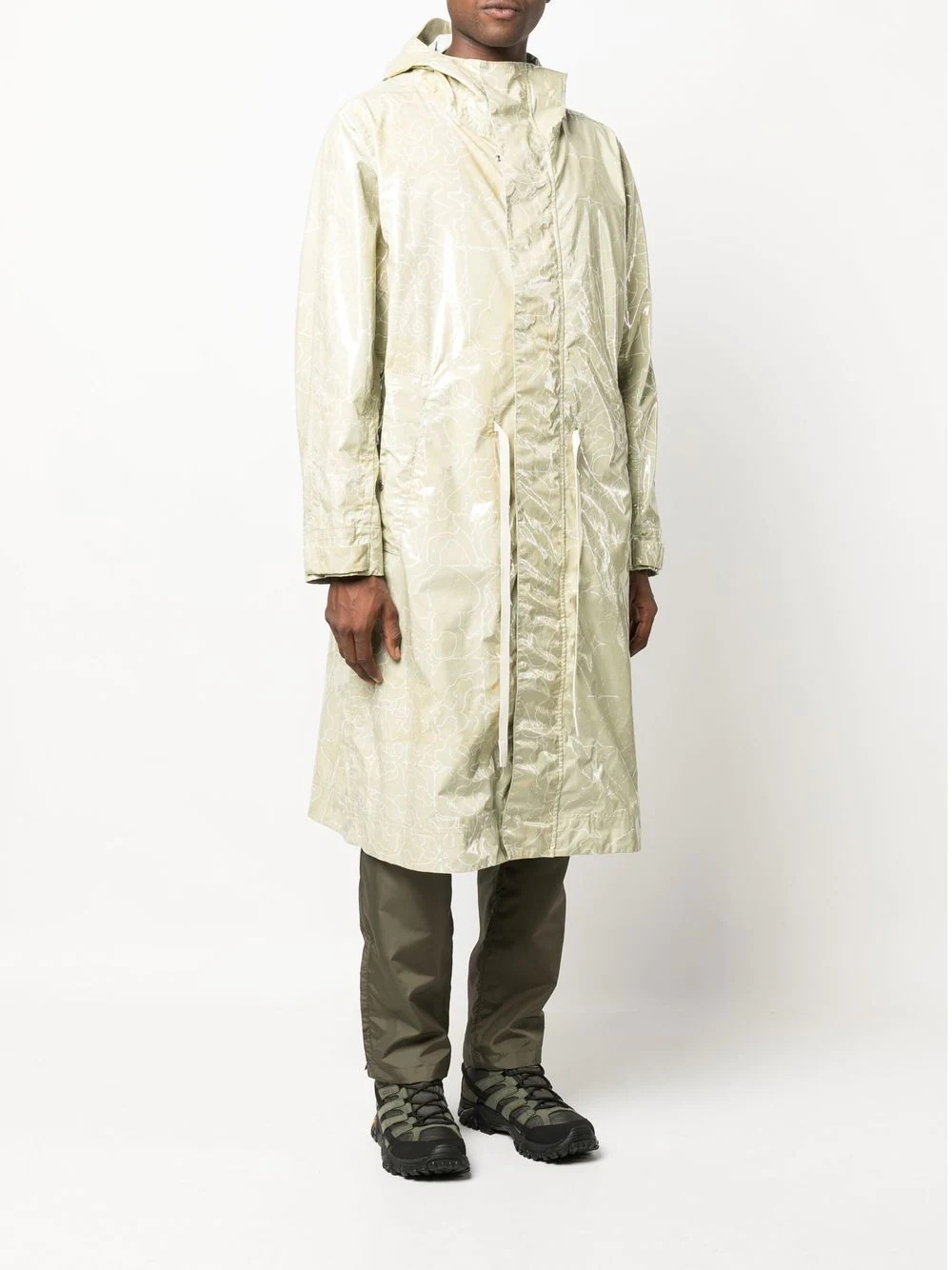 graphic-print hooded raincoat - 3