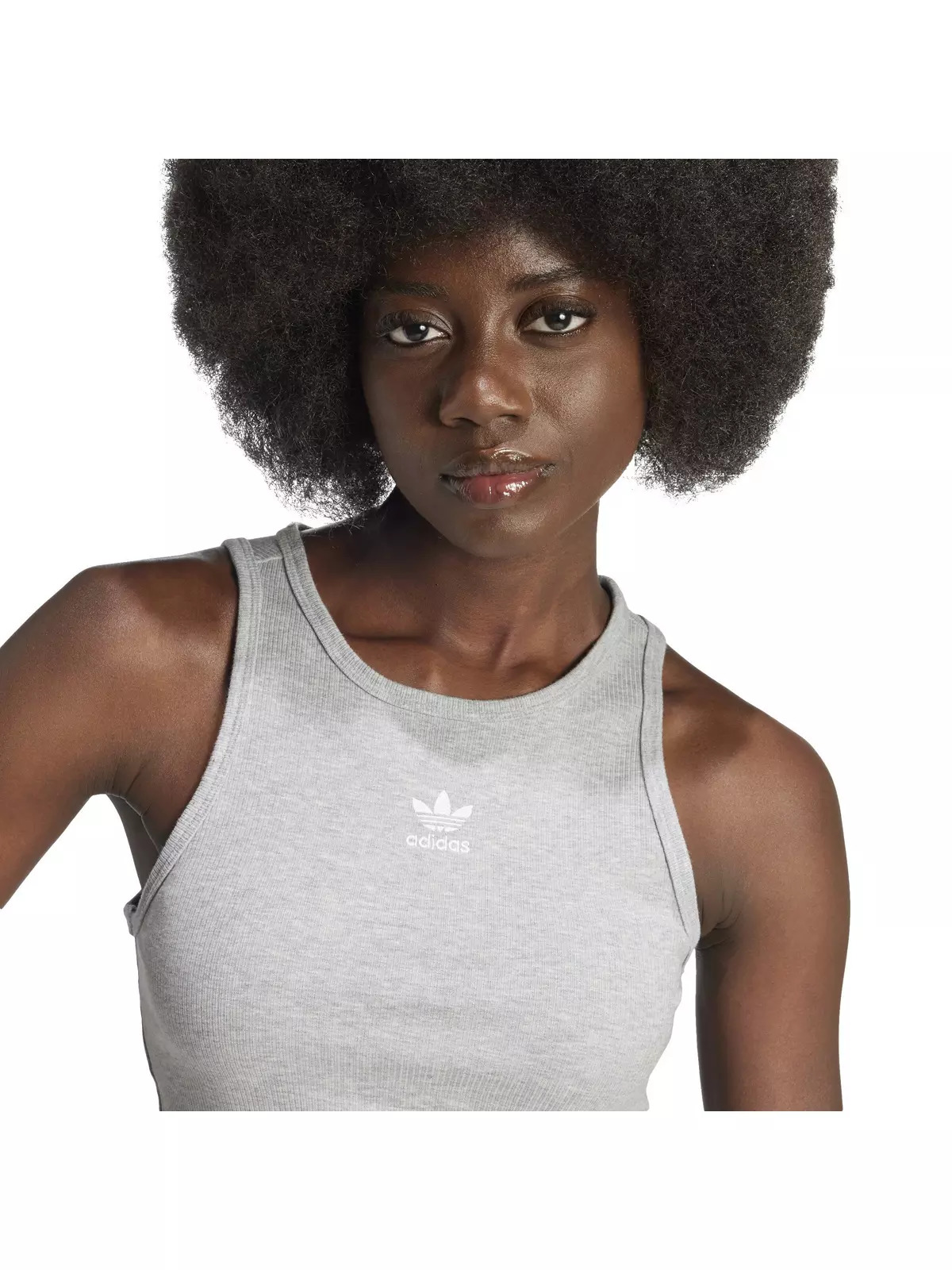 Originals Women's Essentials Ribbed Tank Top-Grey - 3