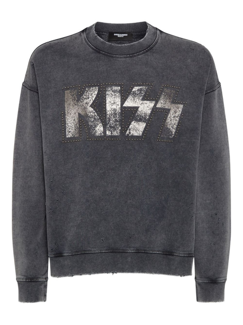 slogan-print sweatshirt 1