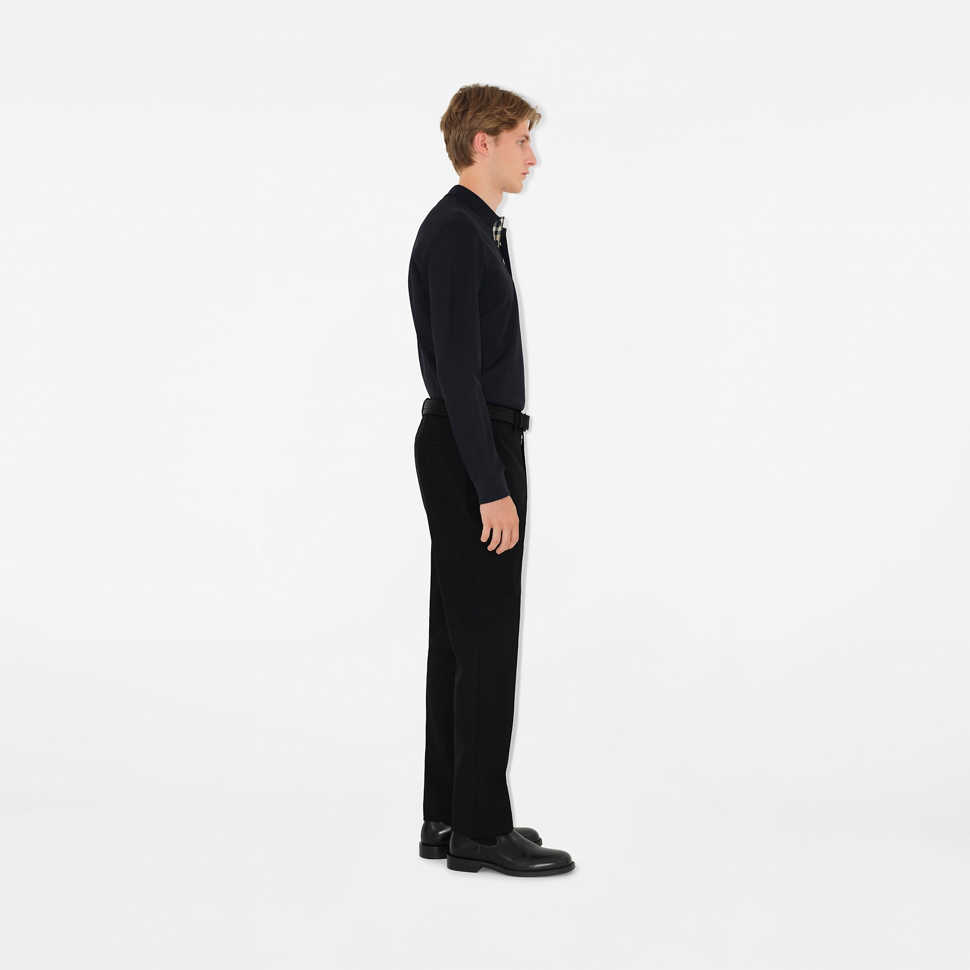 Long-sleeve Cotton Polo Shirt - 3