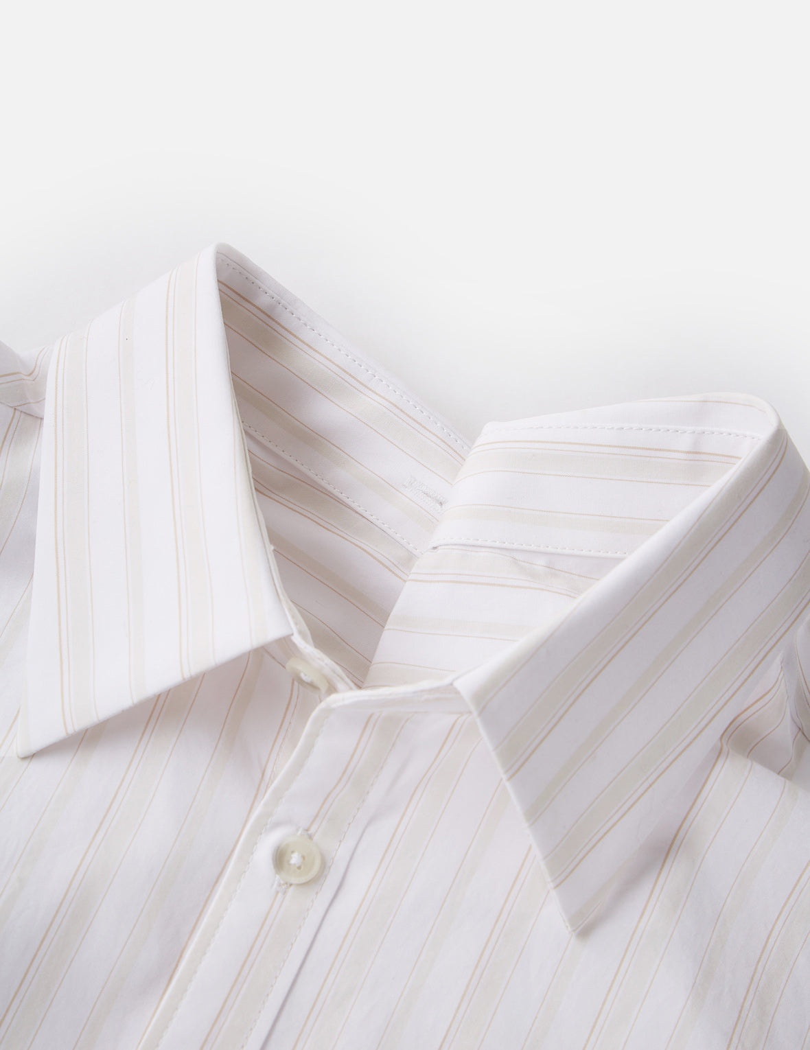 Drape Collar Pinstripe Shirt - 10