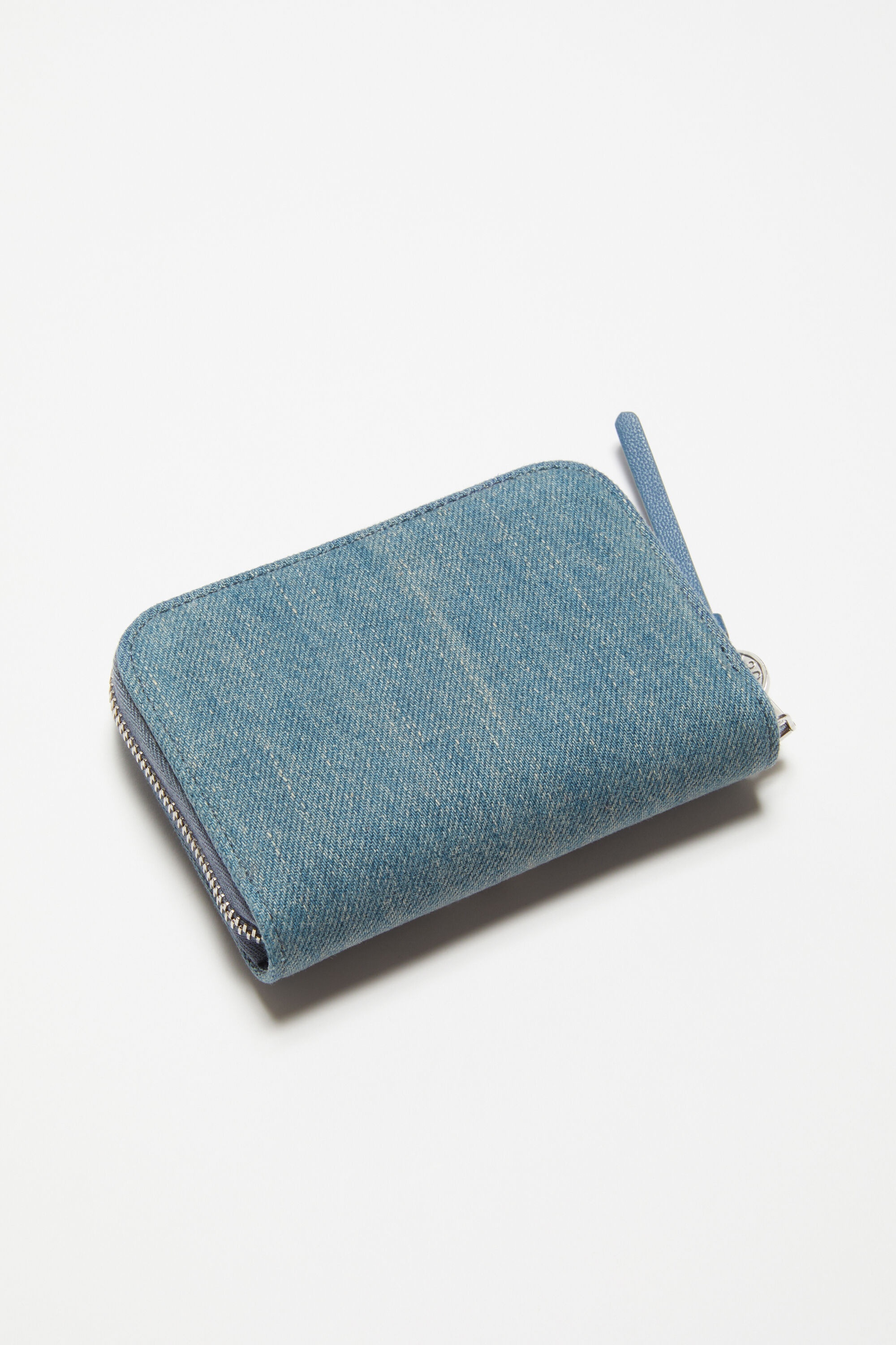 Denim zip wallet - Dusty blue - 4