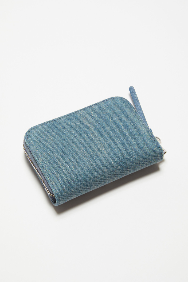 Denim zip wallet - Dusty blue 4