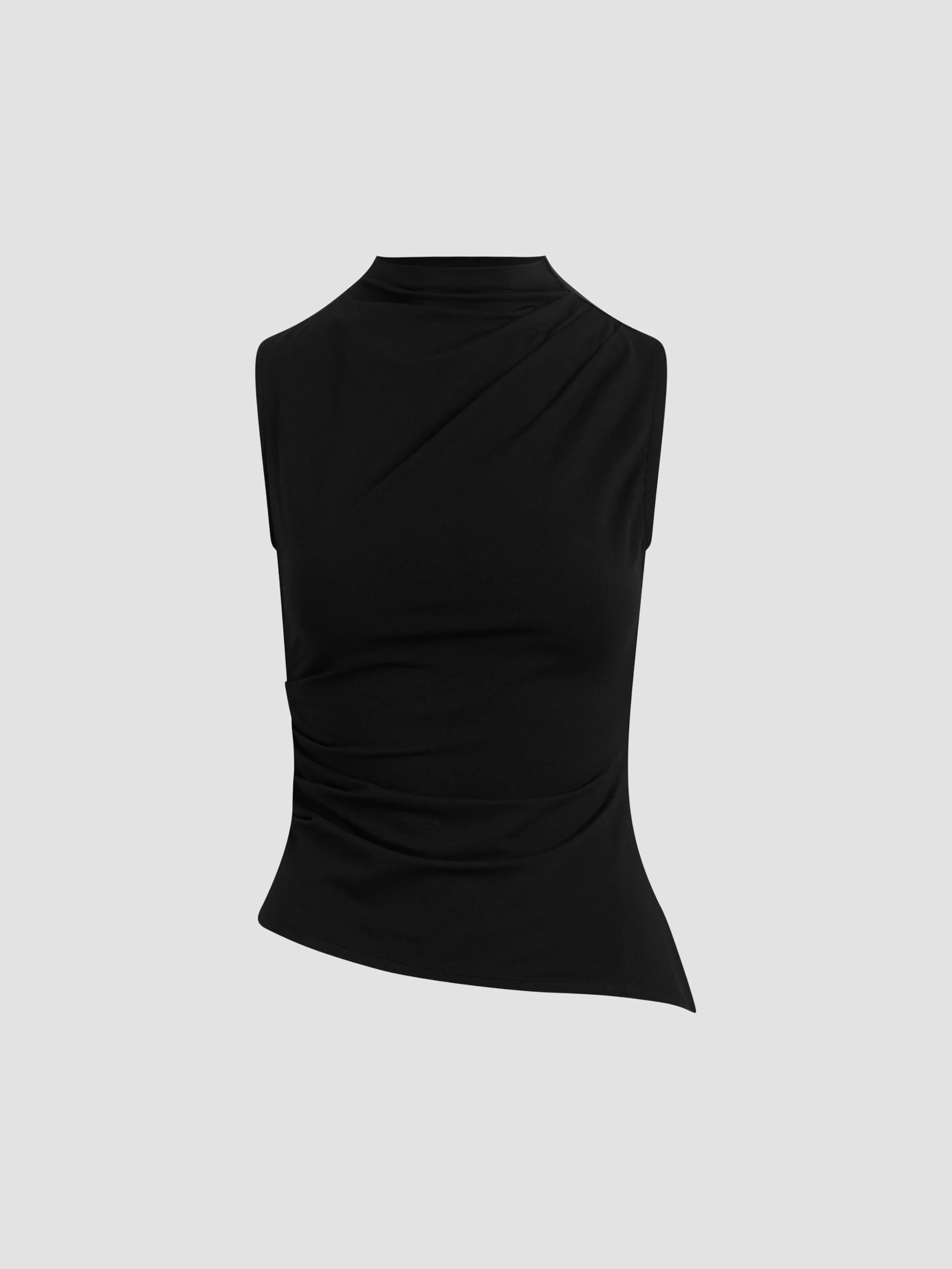 Women's The Dove Draped Sleeveless Top - Black - 1