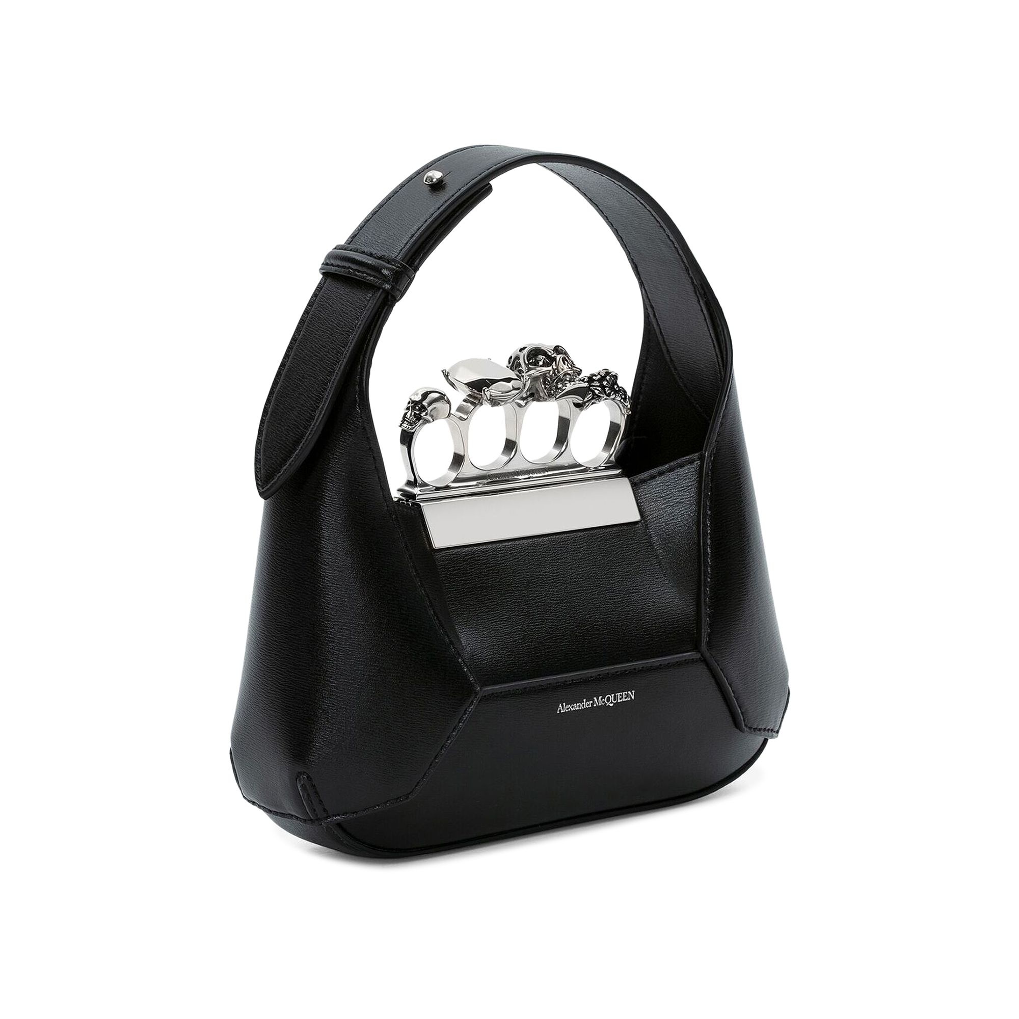 Alexander McQueen The Jewelled Hobo Mini Bag 'Black' - 3