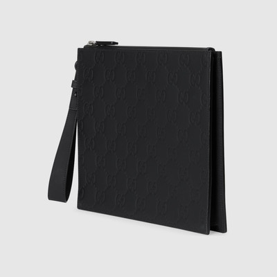 GUCCI GG rubber-effect pouch outlook