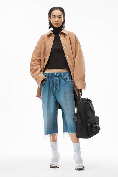 Alexander Wang RUCHED WAIST CULOTTE IN DENIM outlook