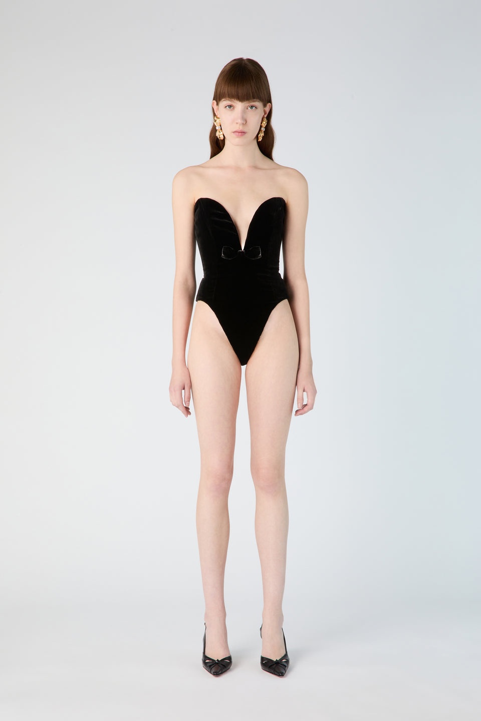 VELVET BUSTIER BODY - 4