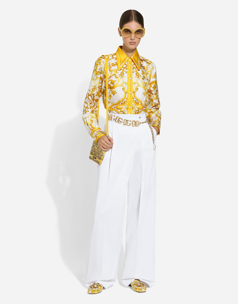 Dolce & Gabbana Silk twill shirt with majolica print outlook