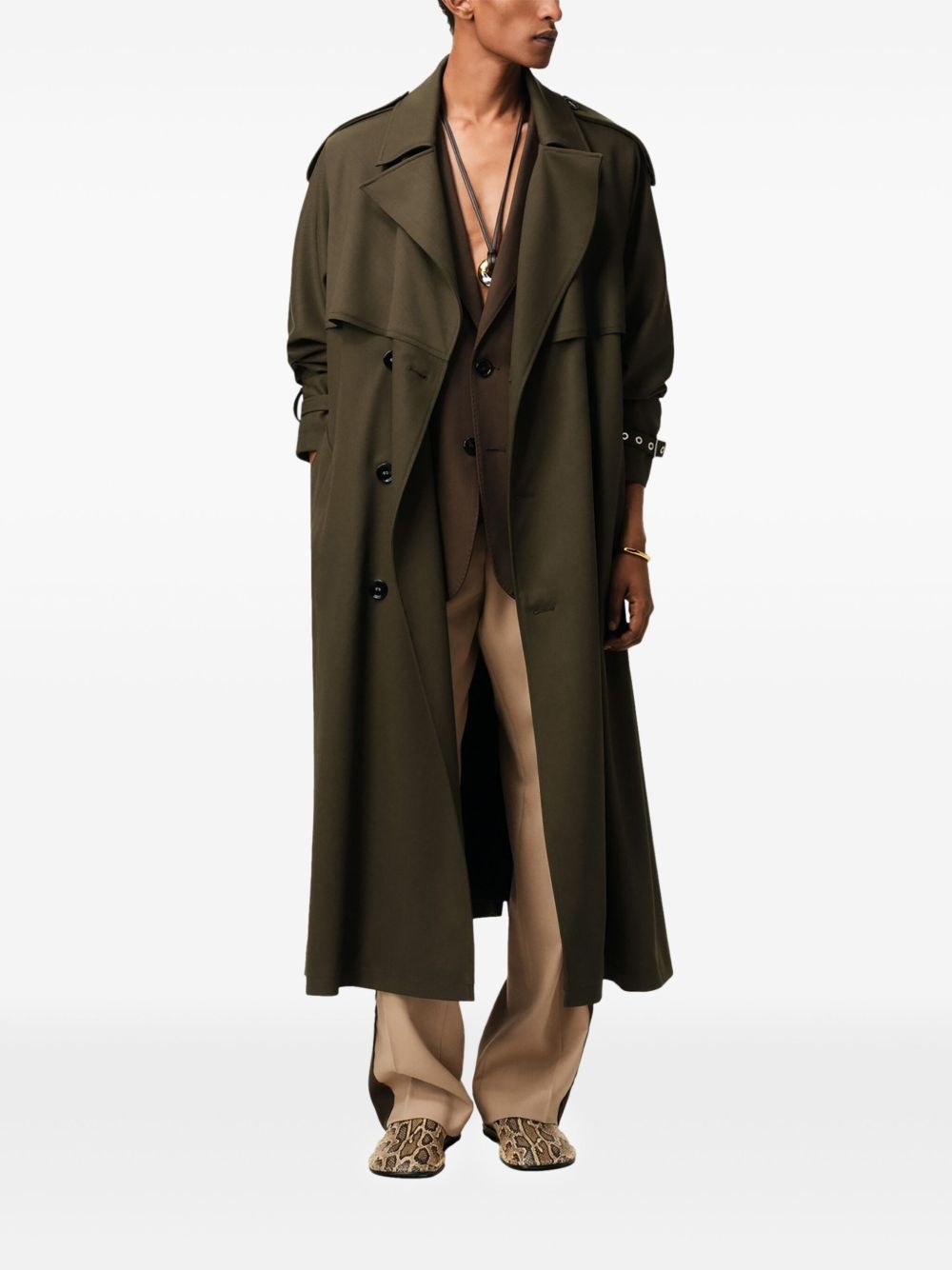 double breasted trench coat - 2