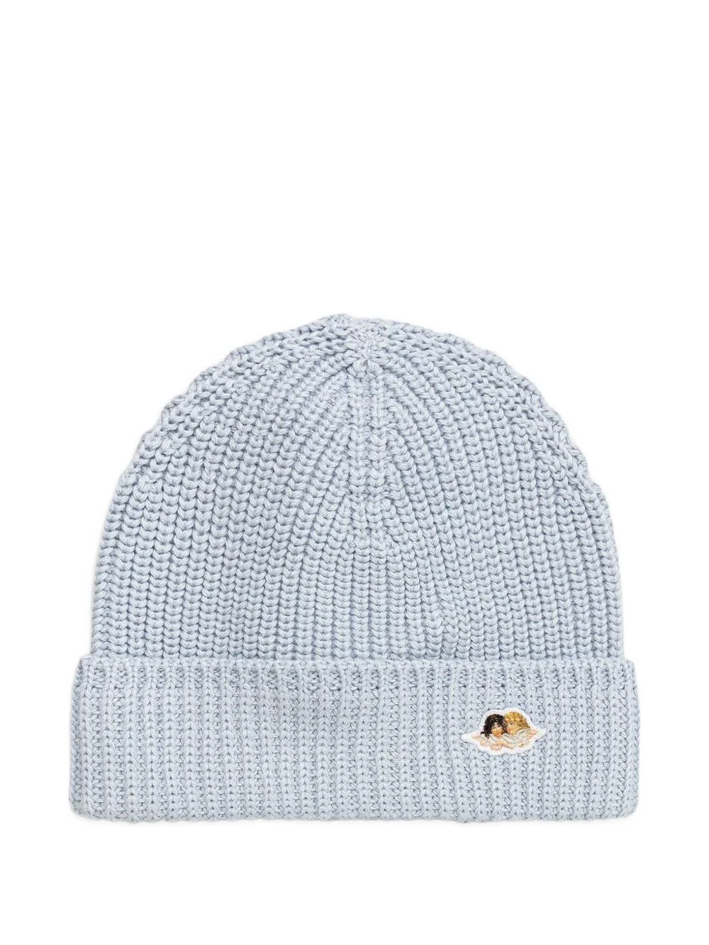 angels-patch knitted beanie hat - 1