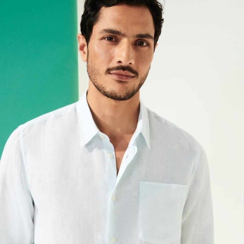 Men Printed Linen Shirt Père&Fils 5