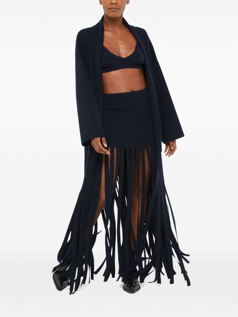 Alanui Eclectic fringed wool skirt outlook