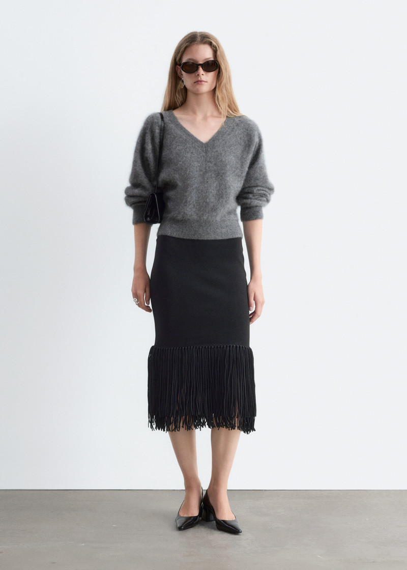 Fringed Midi Skirt 3