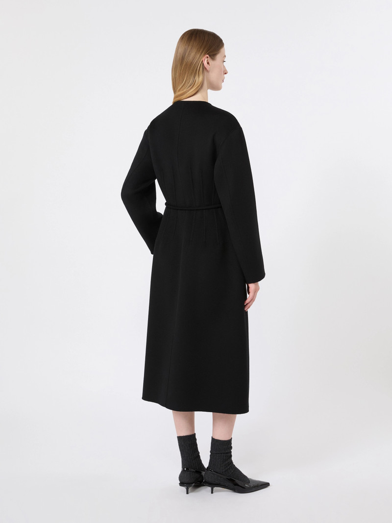 FIACRE Wool, cashmere and silk Redingote coat - BLACK 4