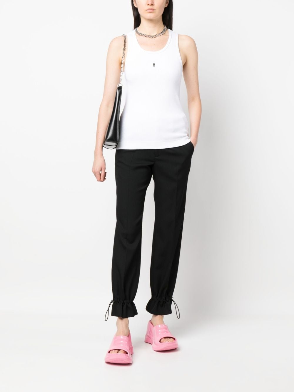 4G-logo plaque sleeveless top - 2