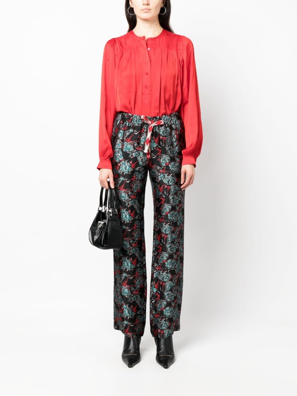 Pomy jacquard-pattern trousers - 2