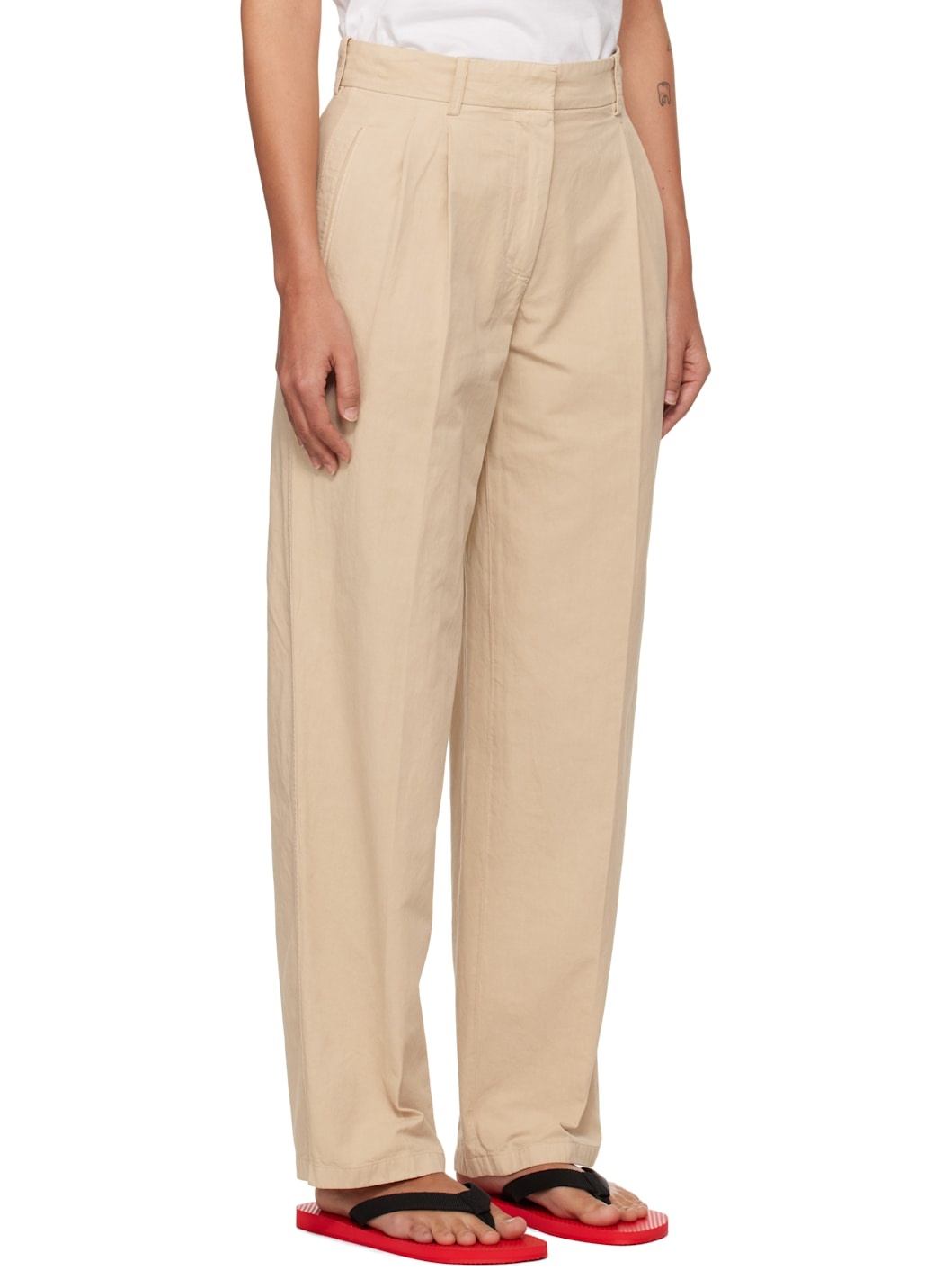 Beige Lilas Trousers - 2