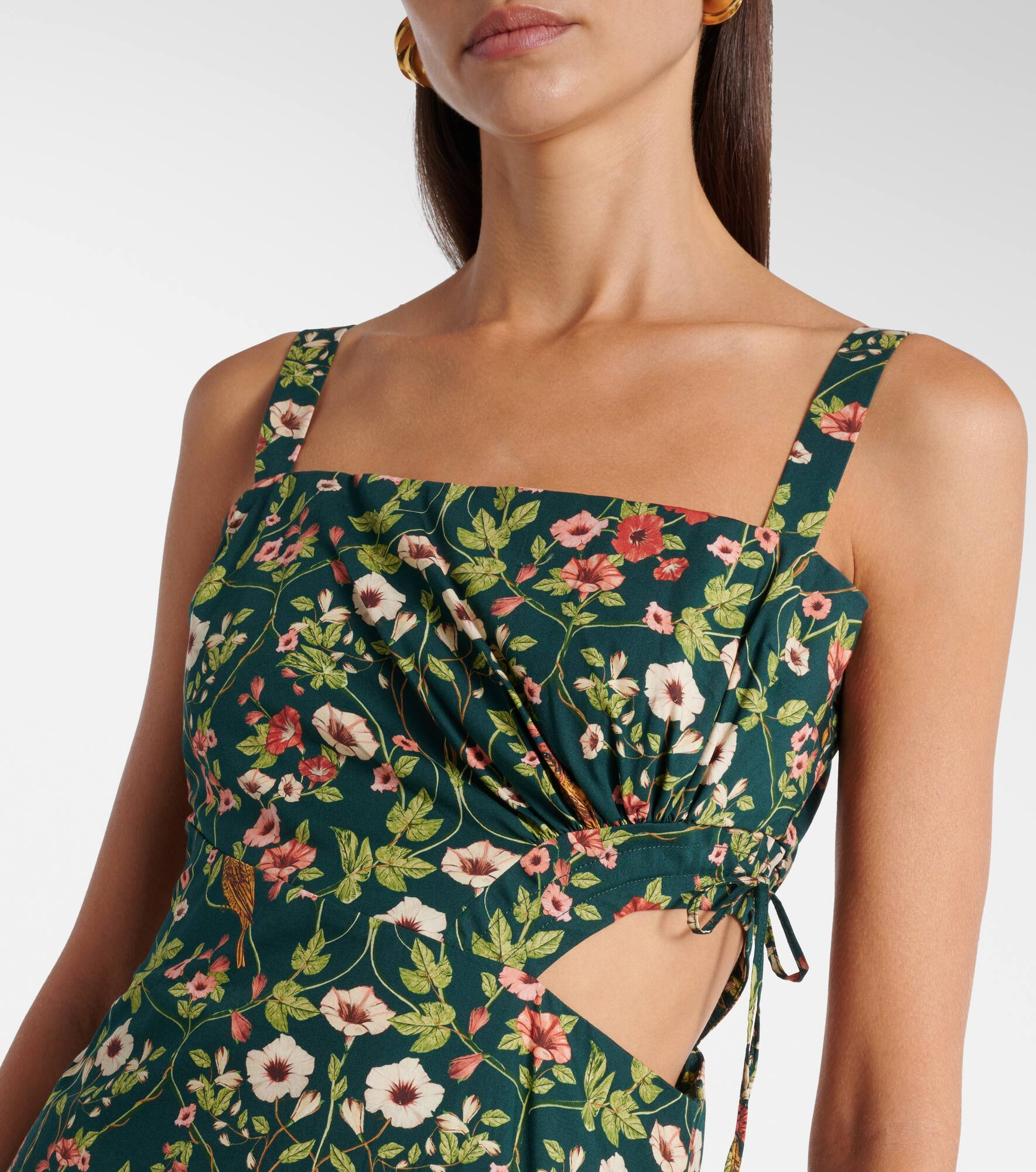 Verano cutout floral cotton midi dress - 4