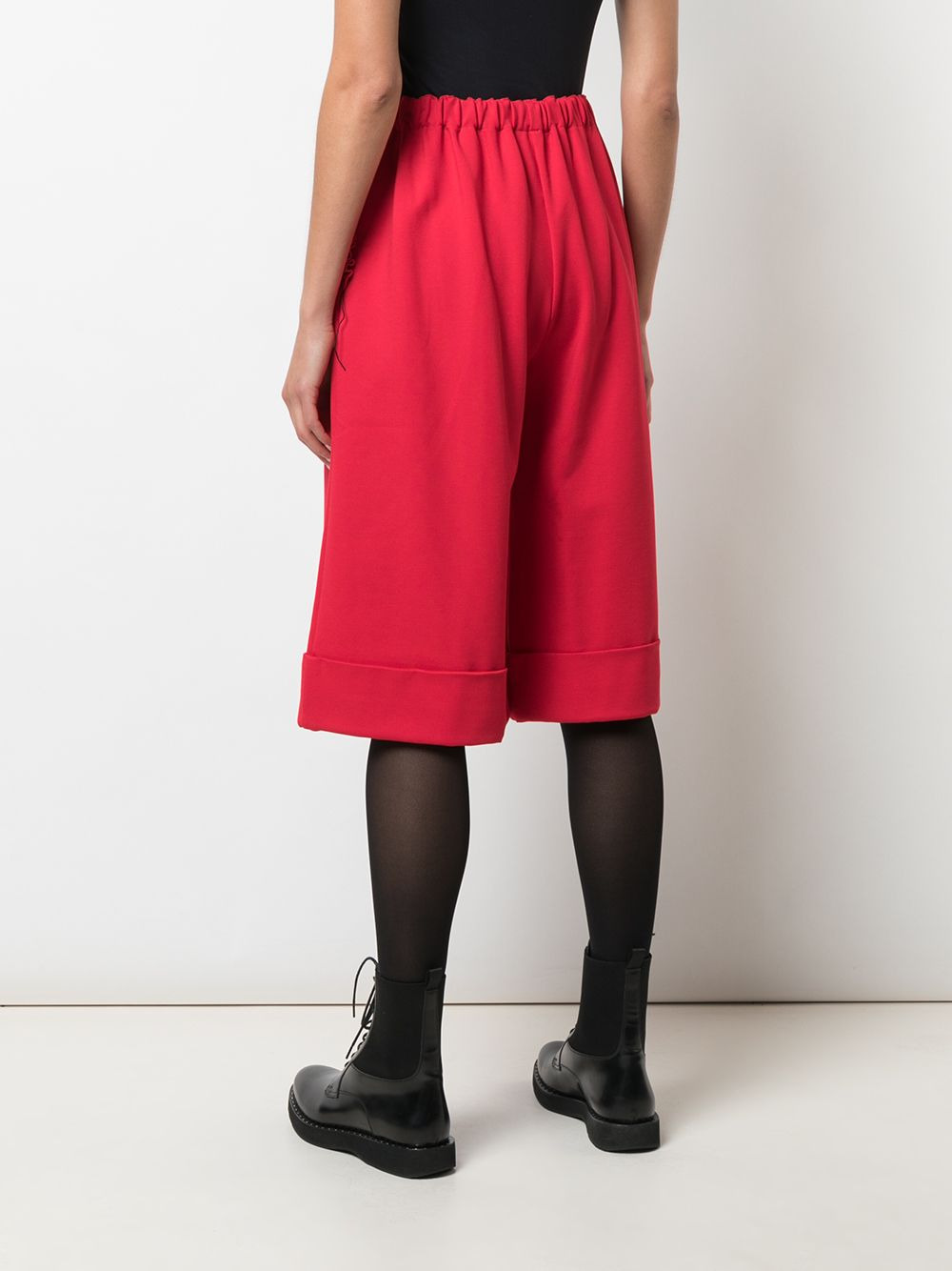 wide-leg cropped trousers - 4