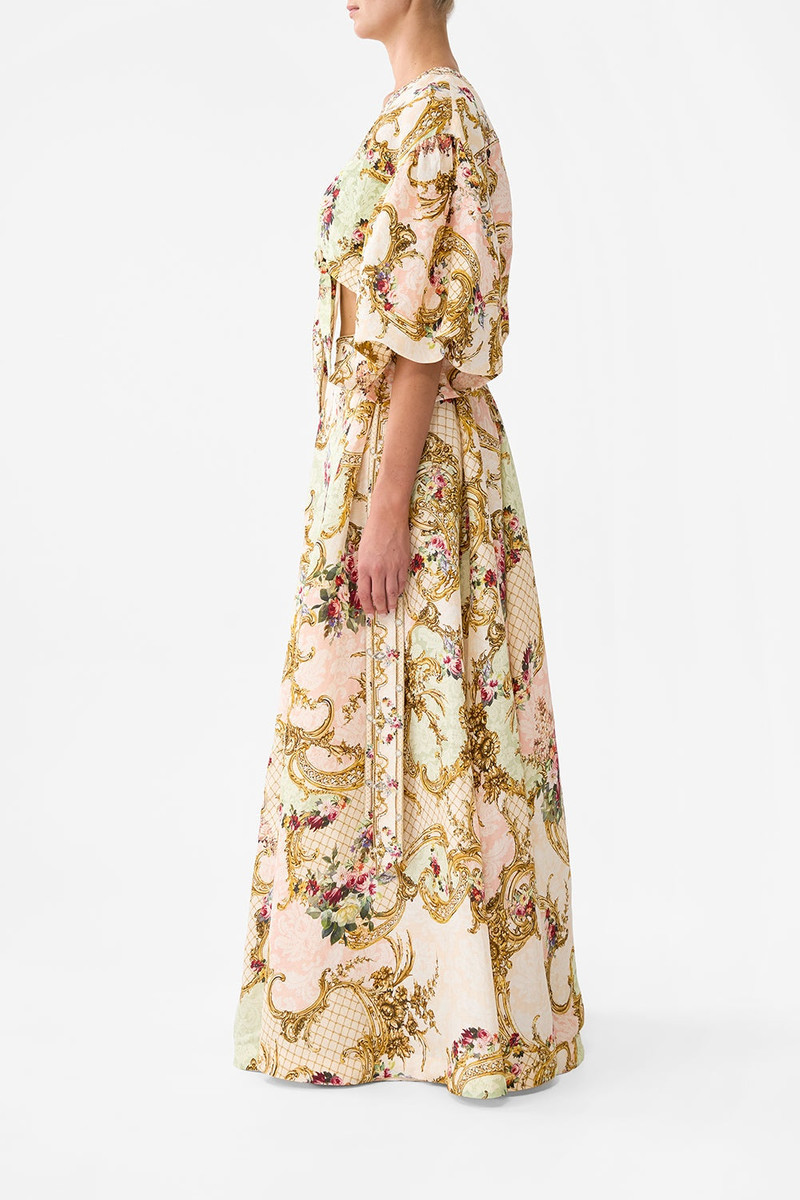 TIE FRONT PUFF SLEEVE TOP 4