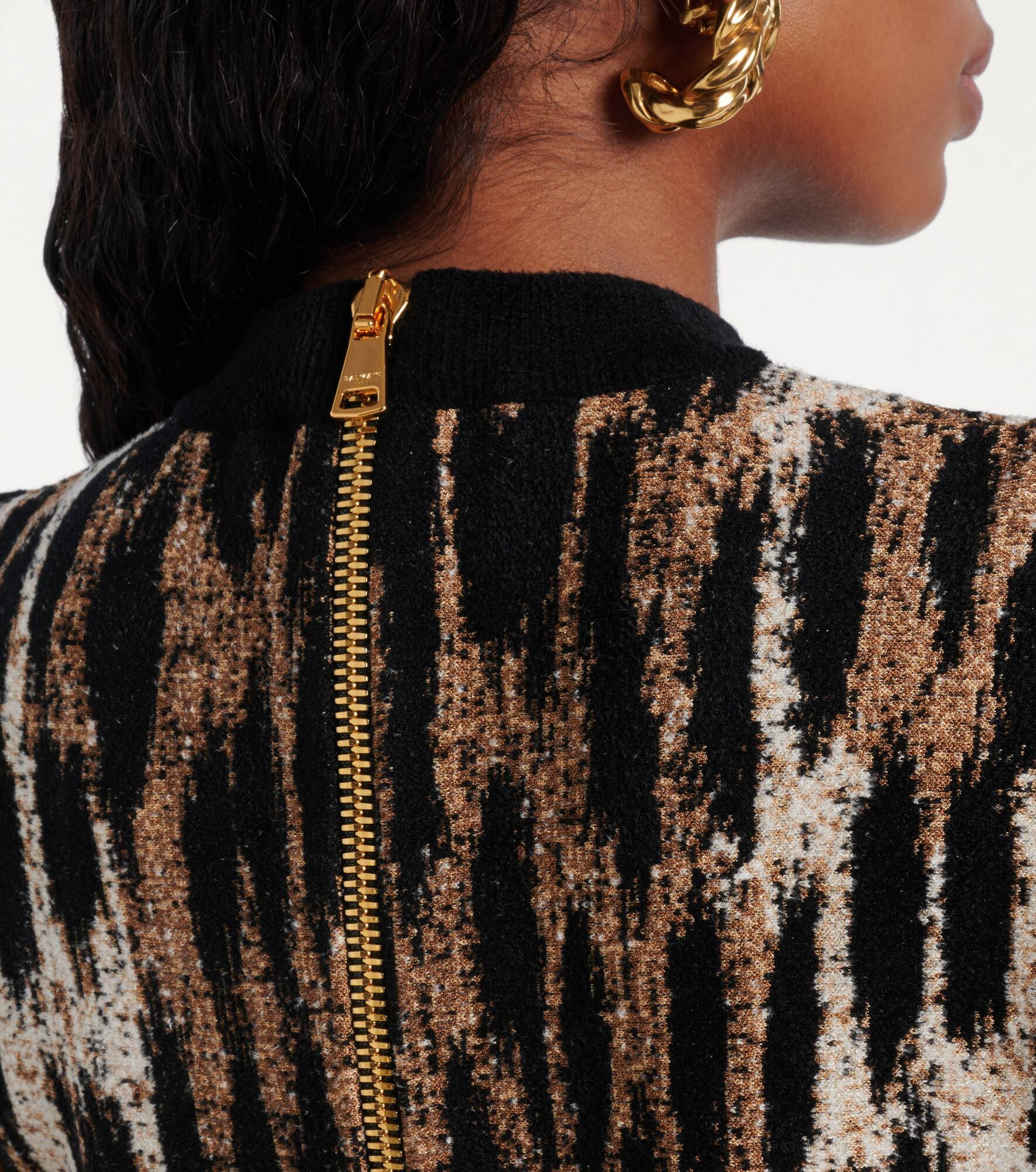 Leopard-print jacquard minidress - 6