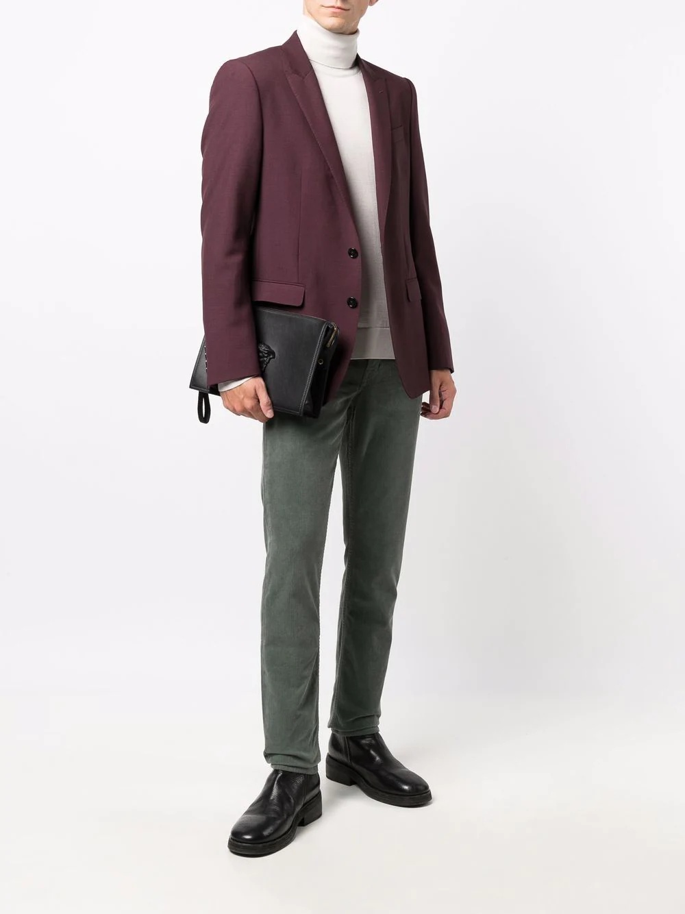 corduroy straight-leg trousers - 2