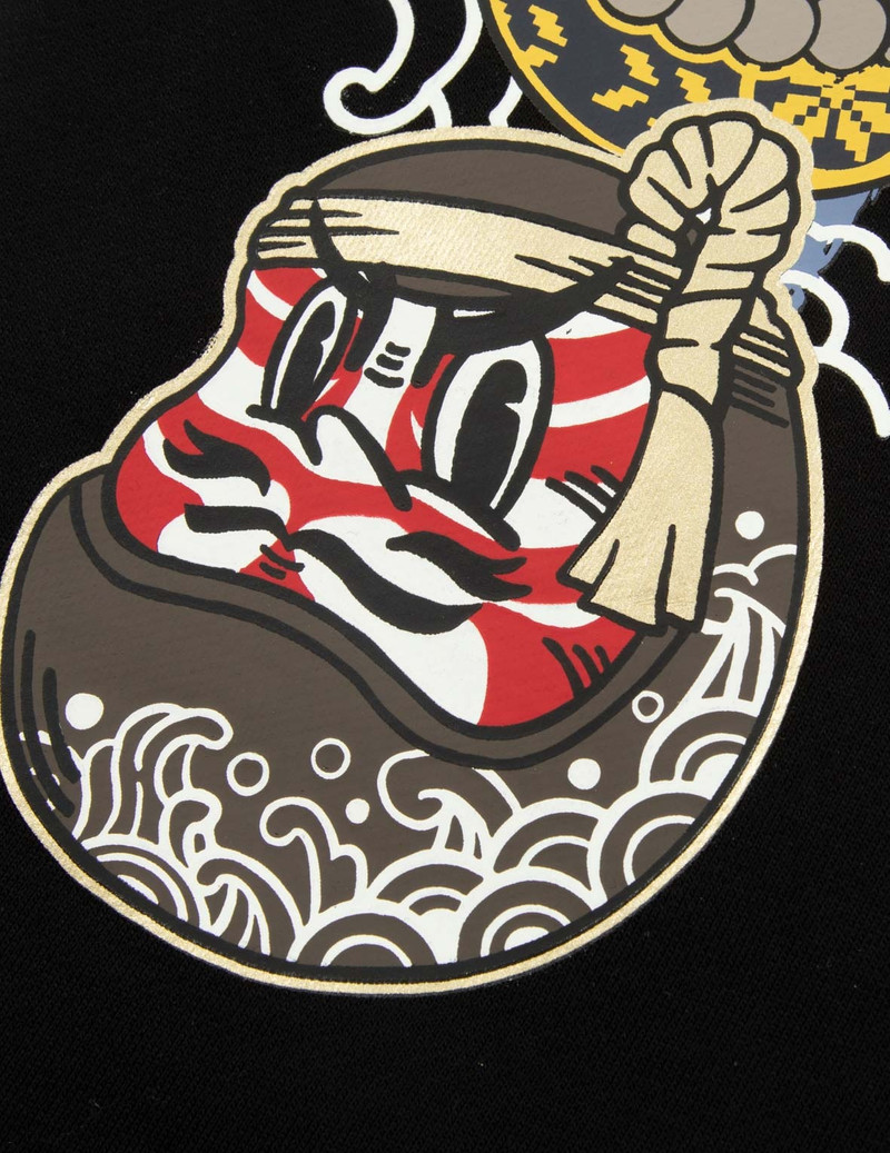 KUMADORI DARUMA DAICOCK PRINT REGULAR FIT SWEATPANTS 9