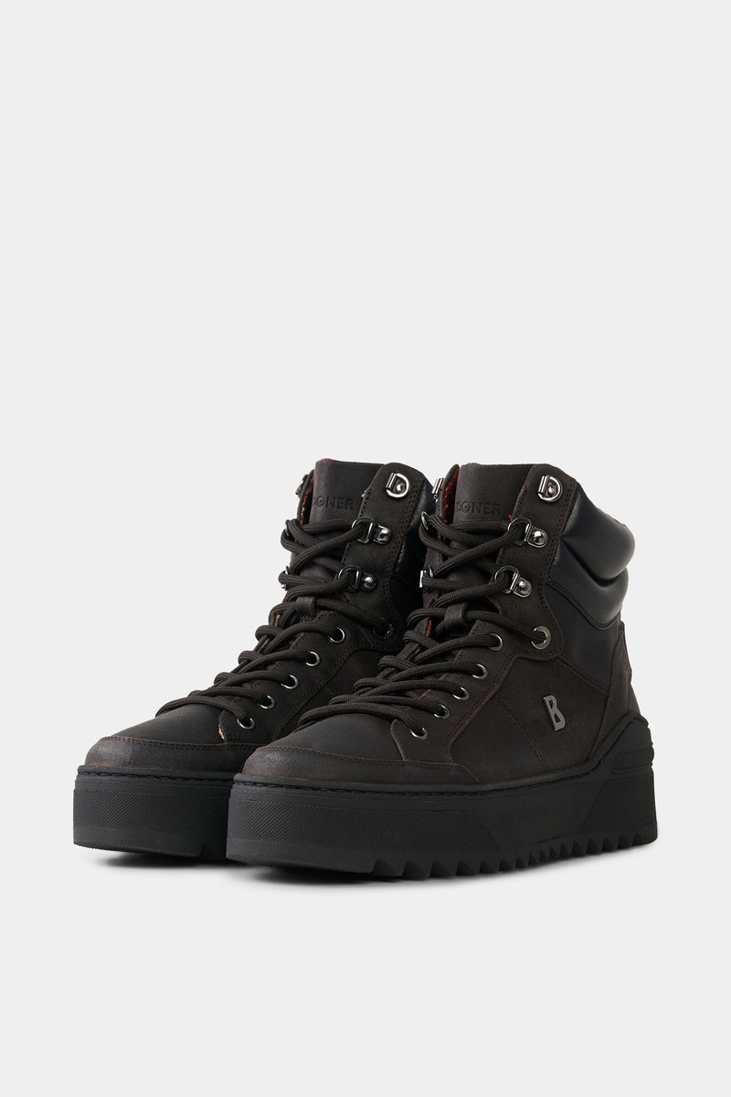 Bucharest high-top sneakers in Chocolate 8