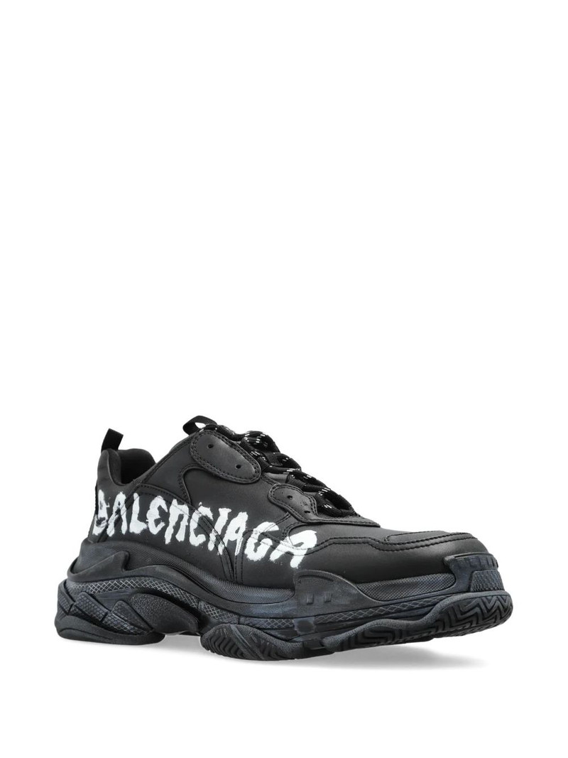 BALENCIAGA paint logo triple s sneakers outlook