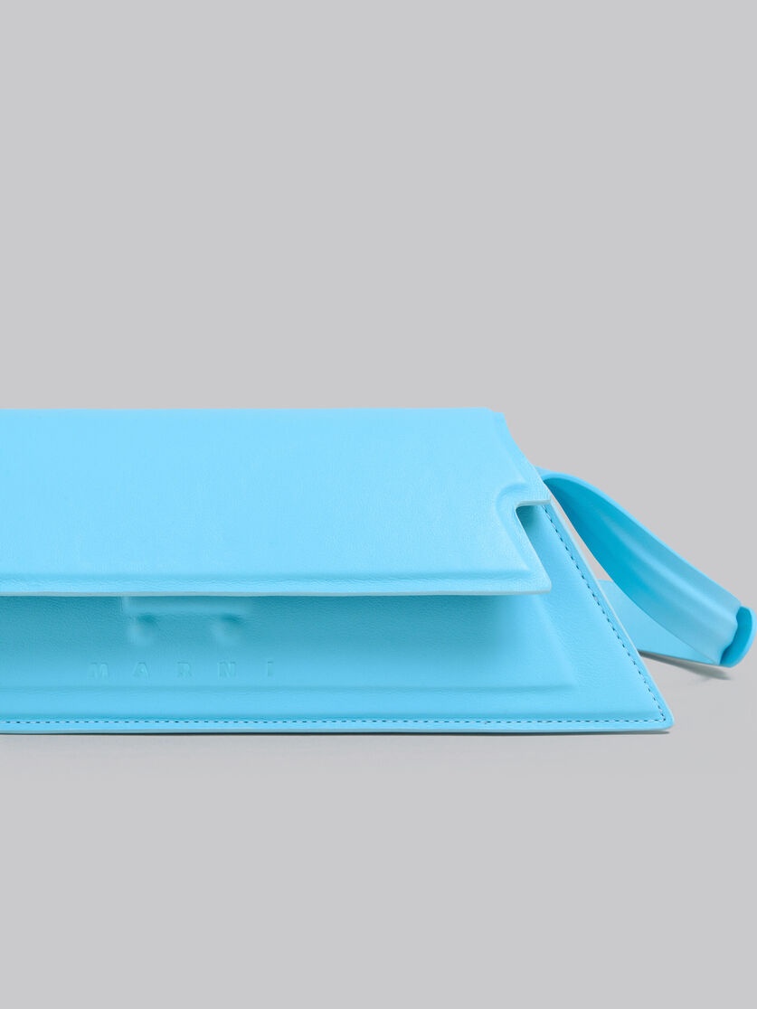 MINI TRUNKOISE BAG IN SMOOTH LIGHT BLUE LEATHER - 5