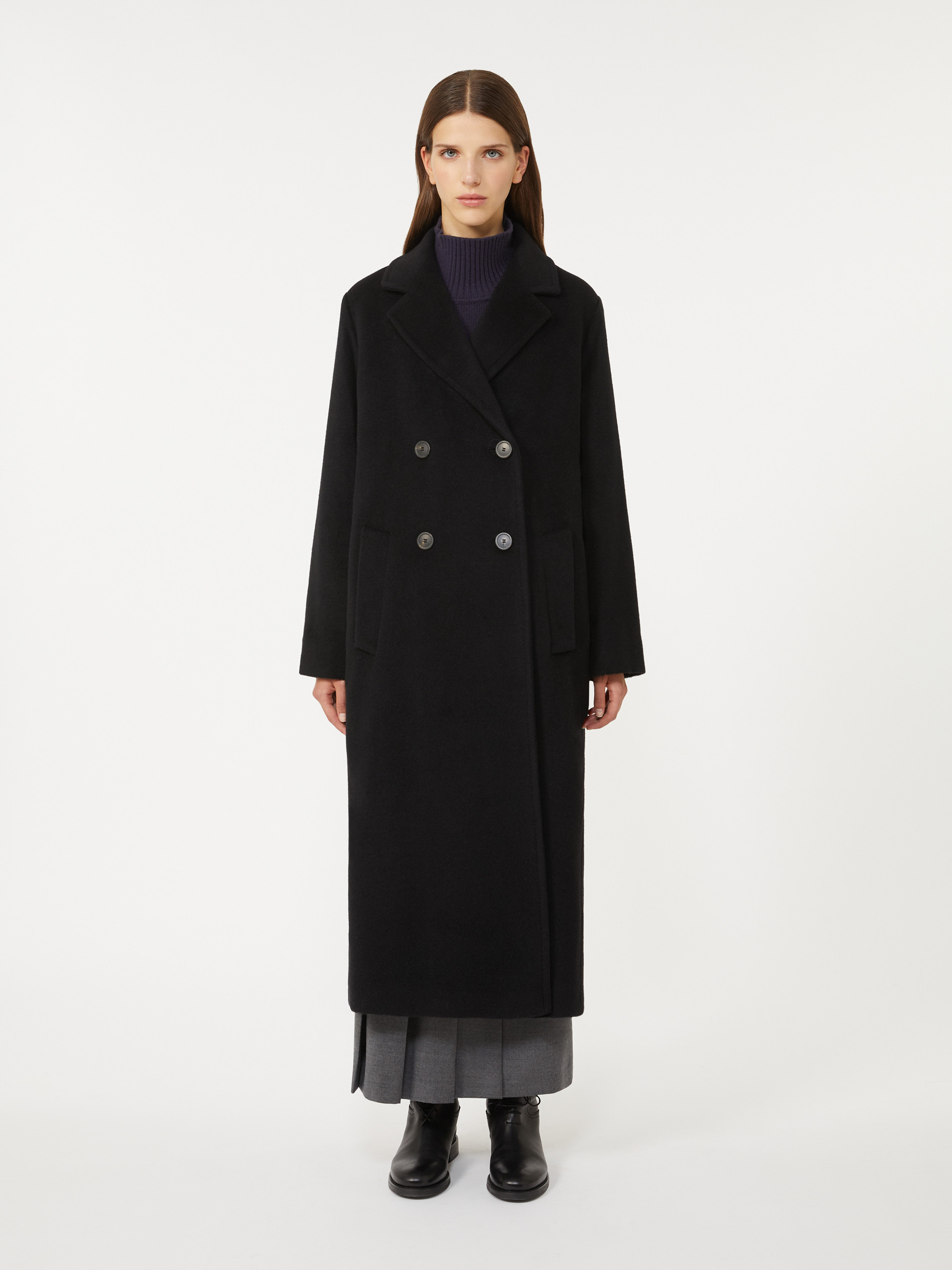 ZUFOLO Double-breasted coat in wool and alpaca - 3