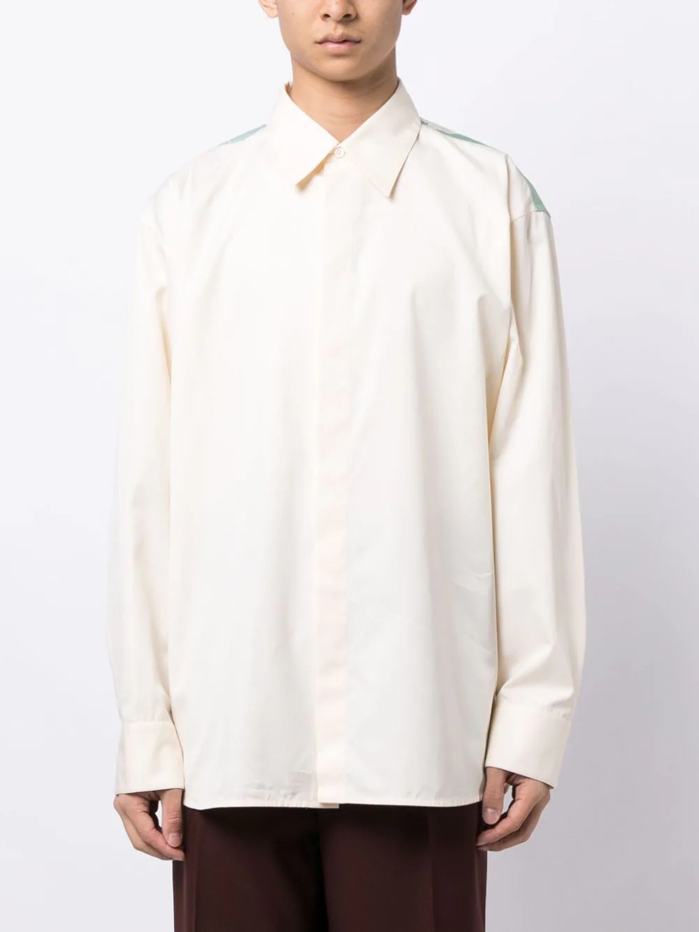 JIL SANDER Men Printed Paint Button Up - 4