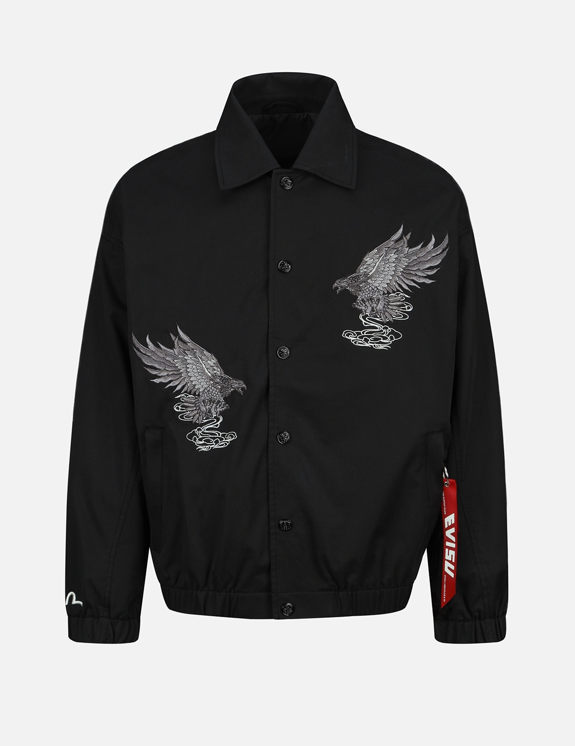 EAGLE AND LOGO EMBROIDERY SHIRT JACKET - 1