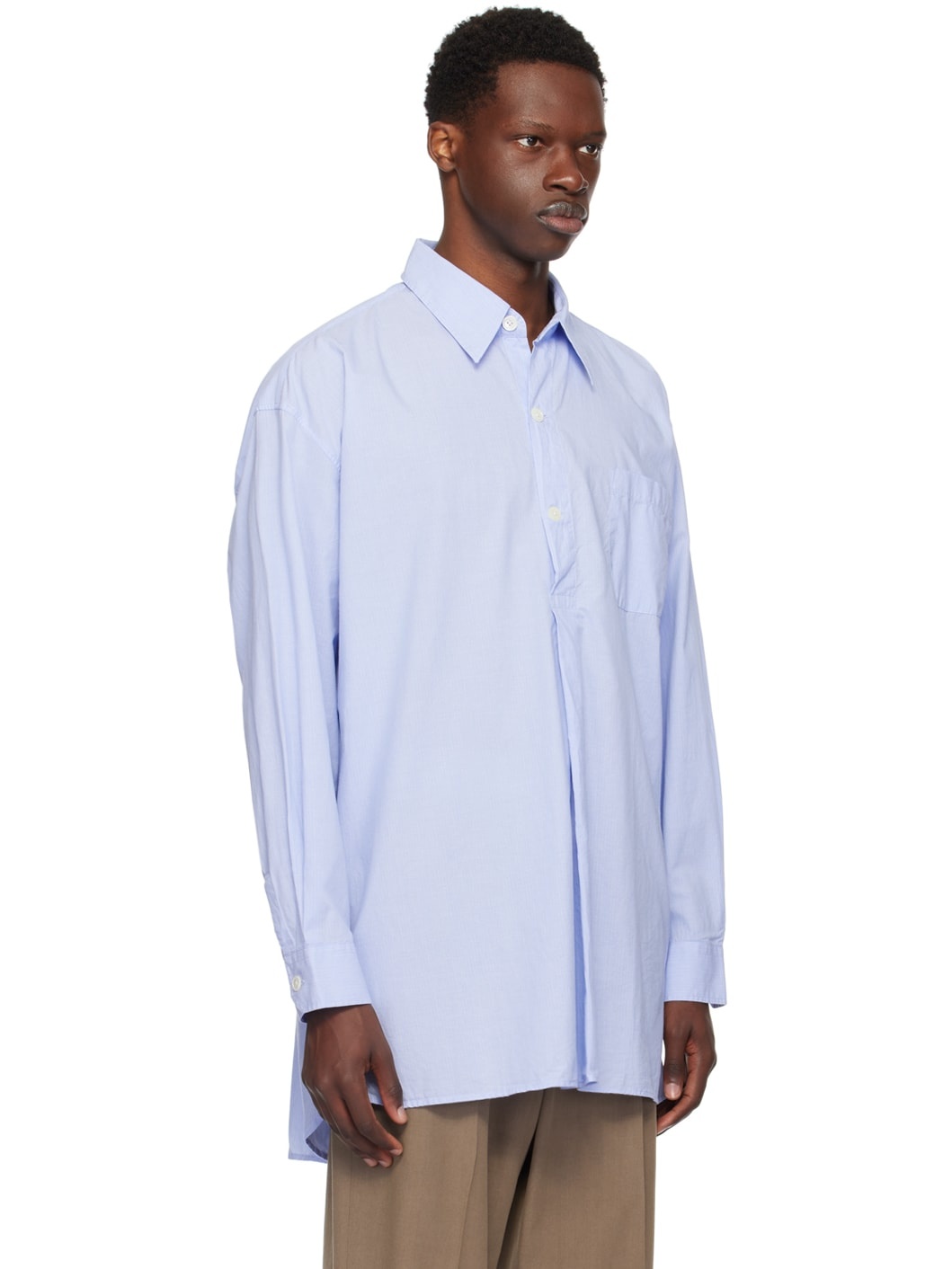 Blue Popover Shirt - 2