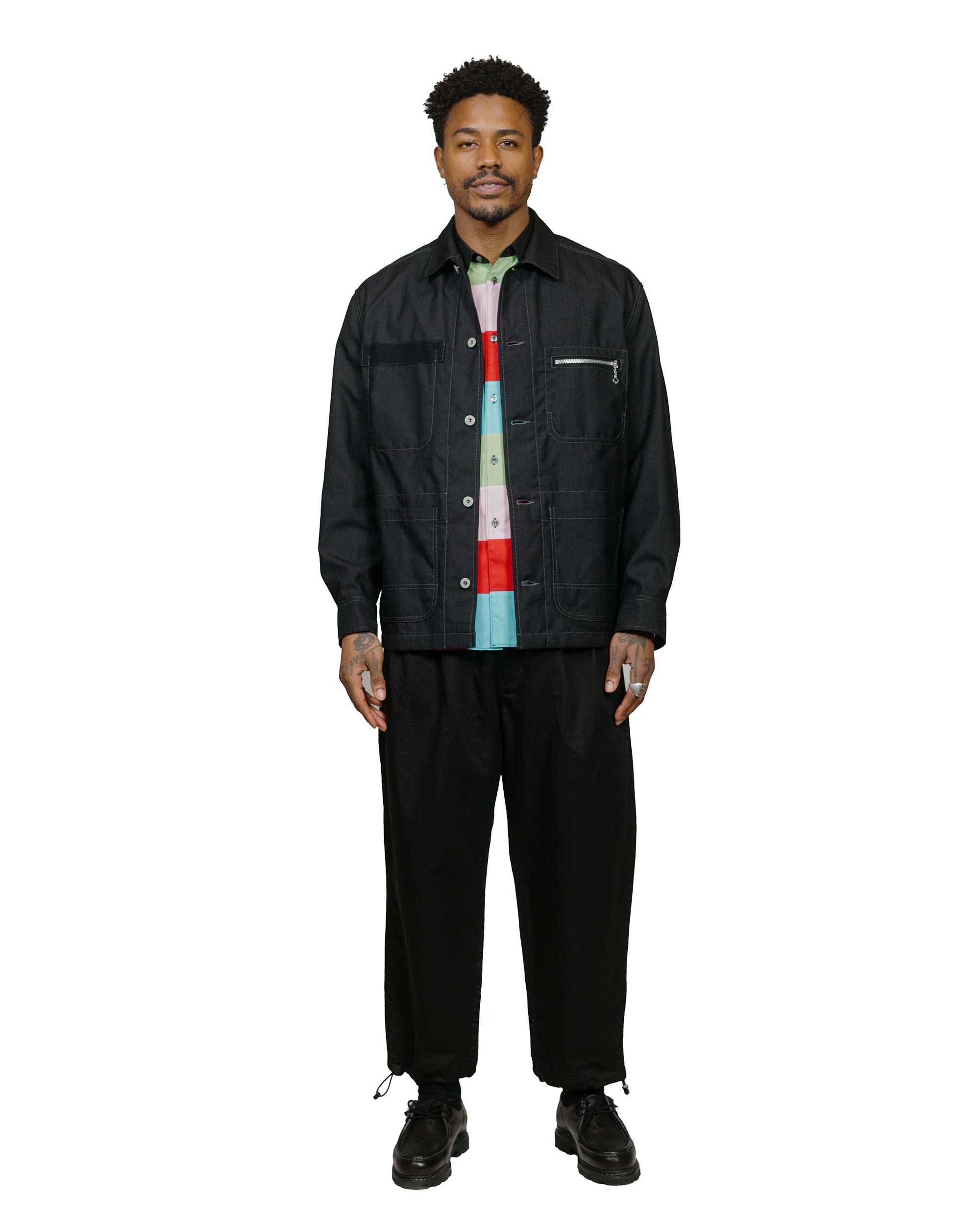 Patchwork Check Shirt Black Mix - 4