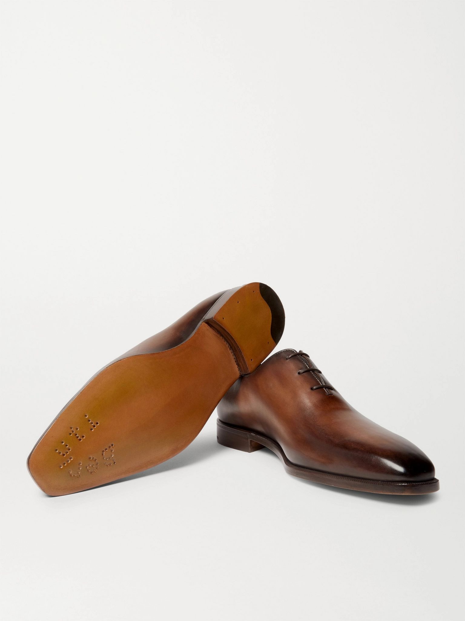 Blake Whole-Cut Venezia Leather Oxford Shoes Brown - 6