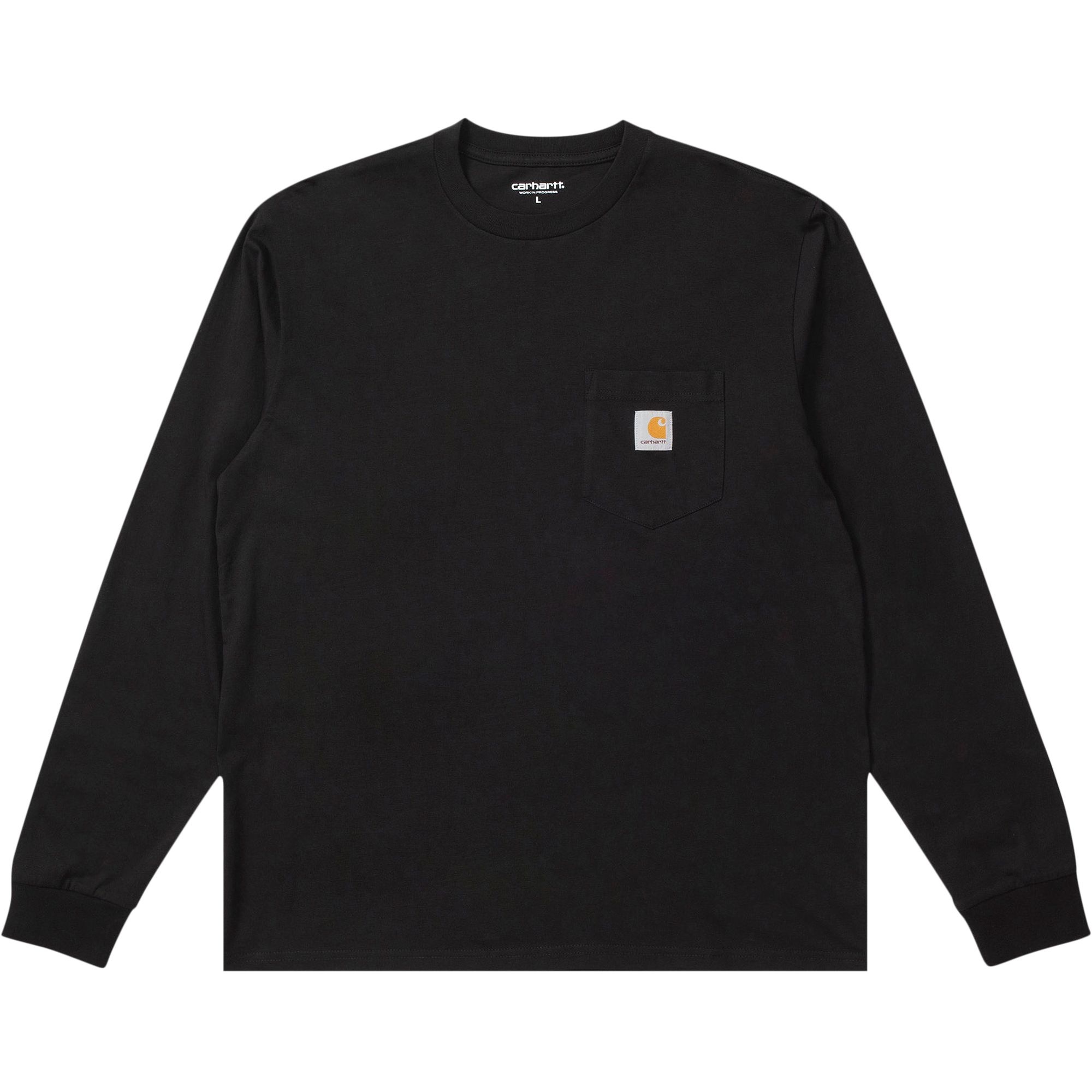 Carhartt WIP Long-Sleeve Pocket T-Shirt 'Black' - 1