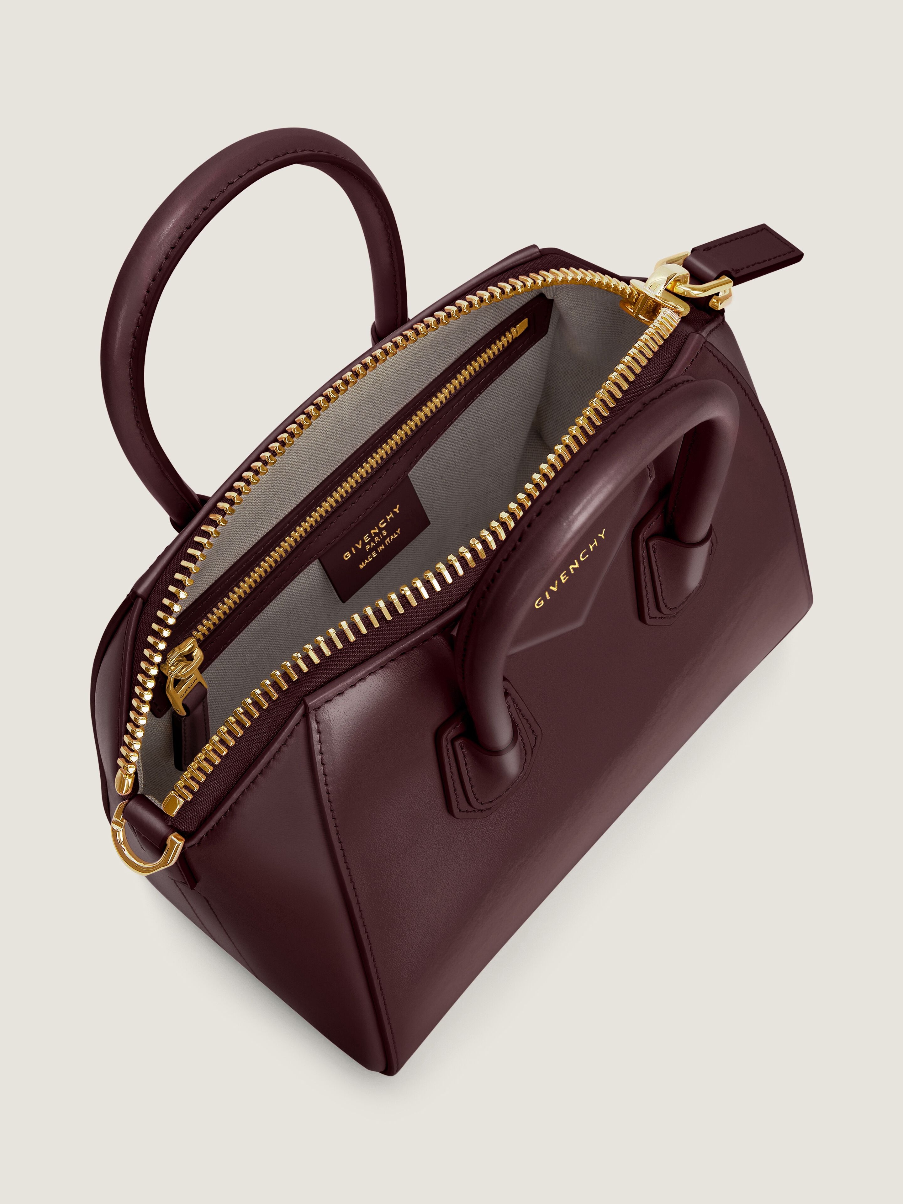 MINI ANTIGONA BAG IN BOX LEATHER - 4