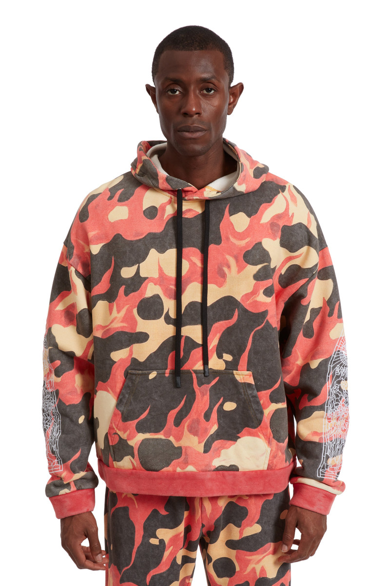 FLAME CAMO HOODED PULLOVER 3