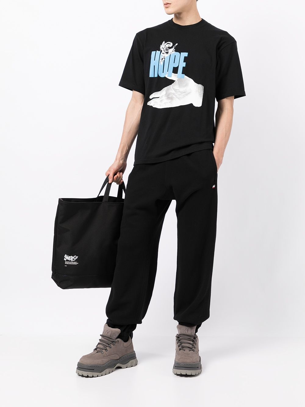 logo-patch drawstring track pants - 2