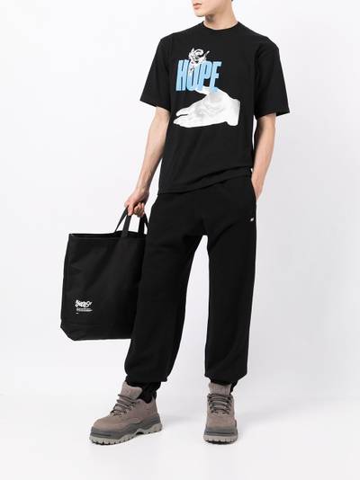 UNDERCOVER logo-patch drawstring track pants outlook