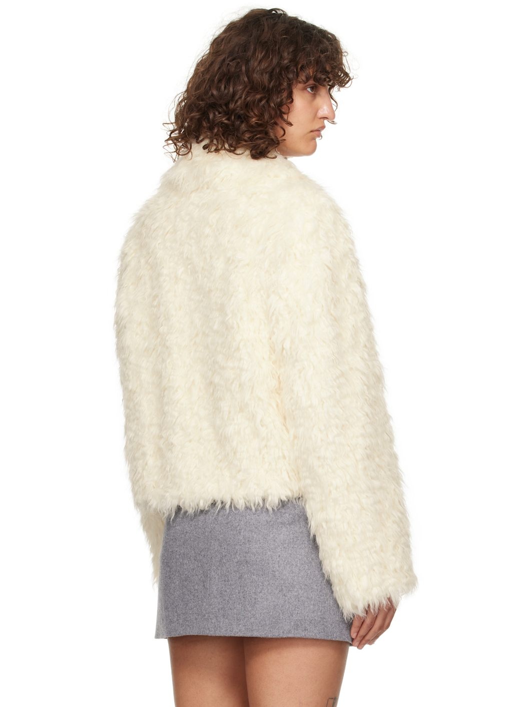 Off-White Hook-Eye Faux-Fur Jacket - 3