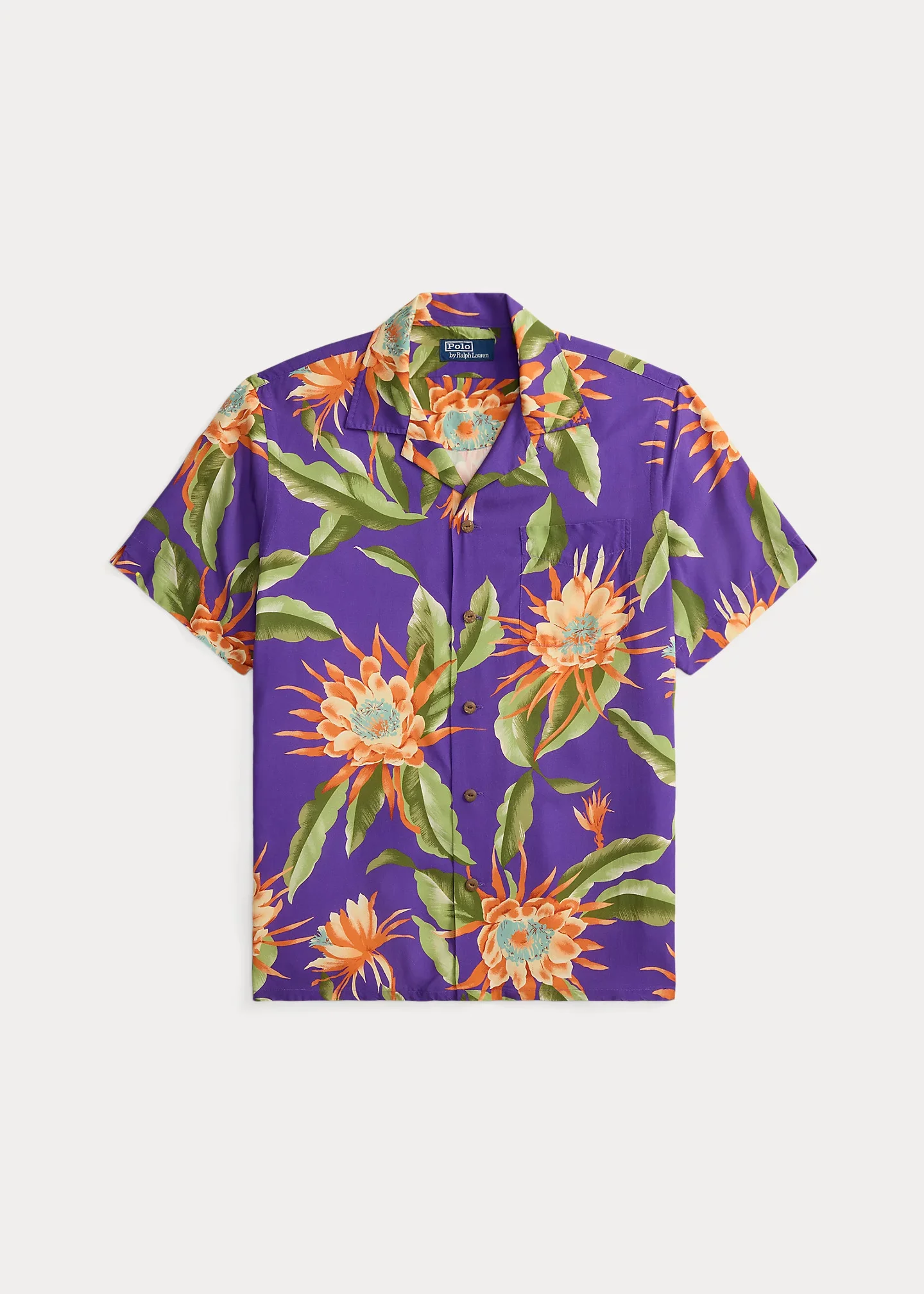 Classic Fit Tropical Floral Camp Shirt - 1