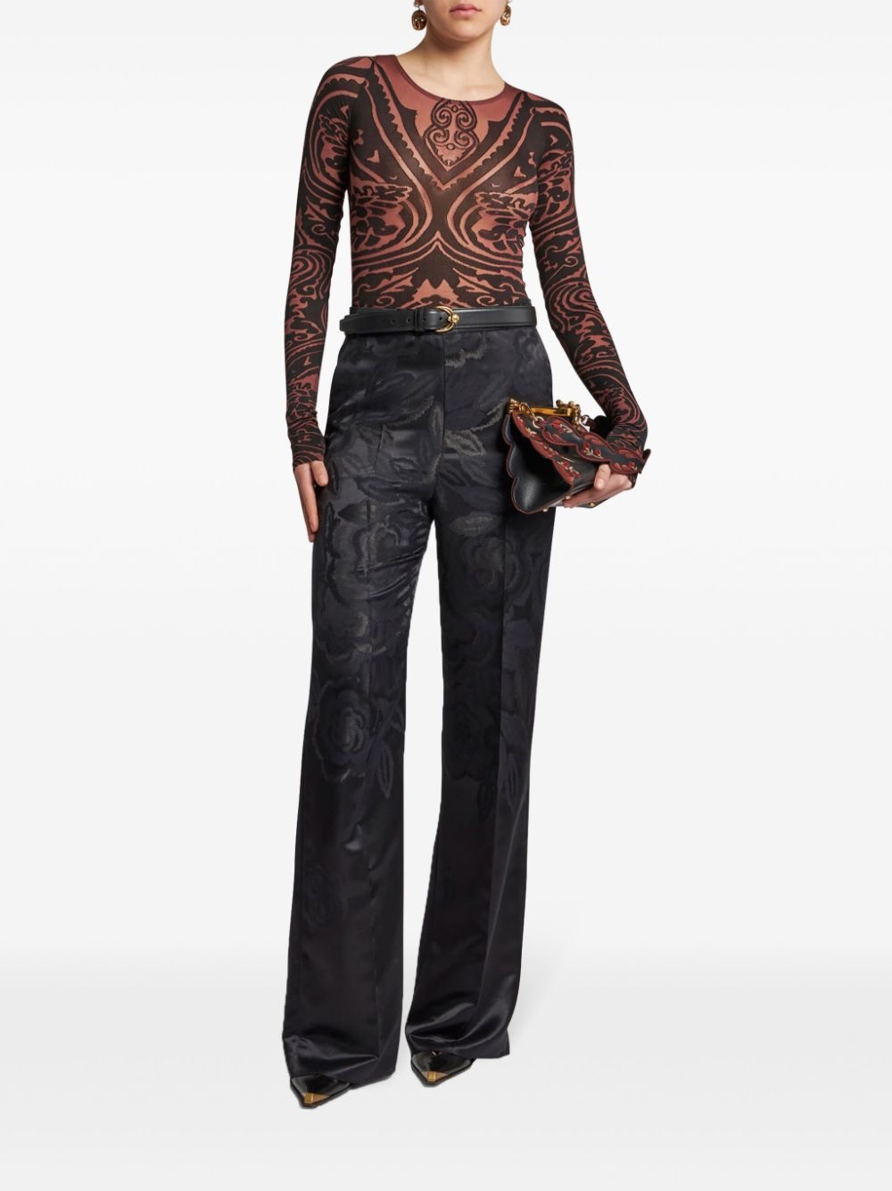 paisley-print bodysuit - 2