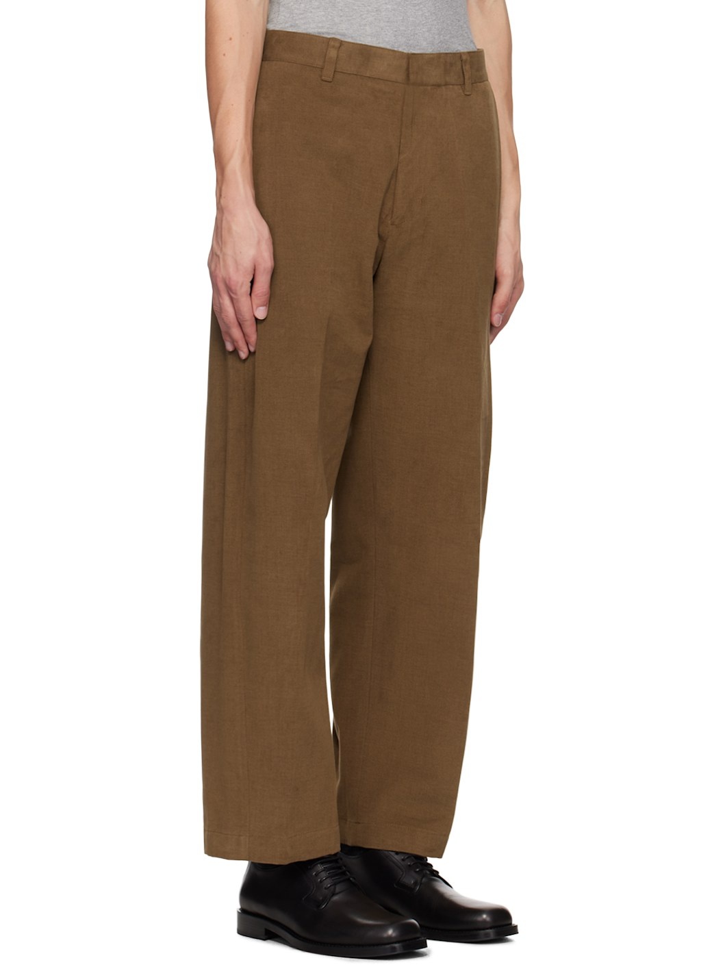 Brown Pleated Trousers - 2